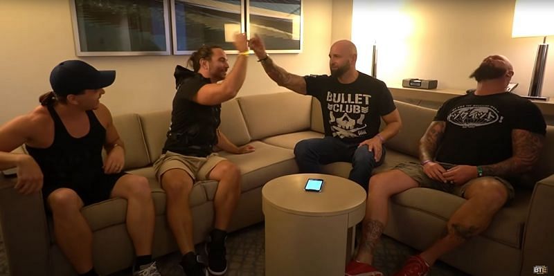 The Young Bucks sharing a Too Sweet with The Good Brothers (Image Courtesy: AEW)