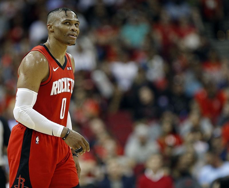 Russell Westbrook in action for the Houston Rockets