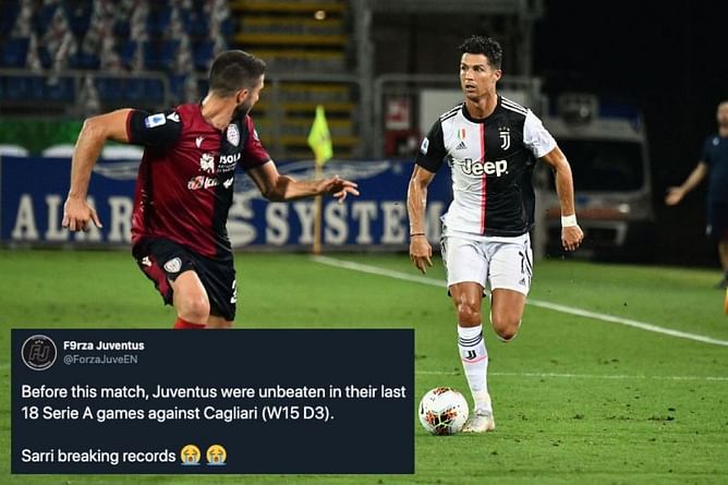 Twitter reacts as Cagliari stun Serie A champions Juventus with 2-0 victory