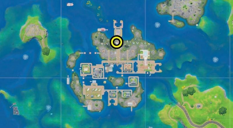 Exact Map Location of the week 4 challenge in Fortnite. (Image Credit: Forbes)