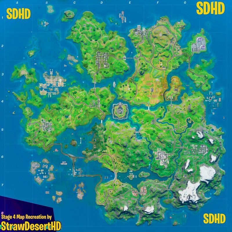 Stage 4 of Map Change in Fortnite (Image Credit: StrawDesertHD/Twitter)