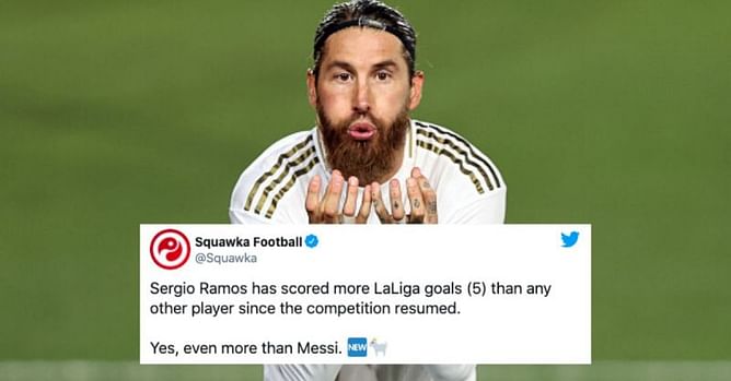 Twitter reacts as Sergio Ramos penalty gives Real Madrid crucial lead in La Liga summit