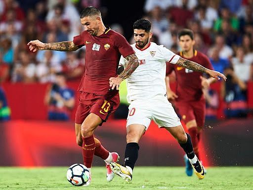 Sevilla take on AS Roma in Duisburg&#039;s MSV-Arena in a make or break Europa League clash