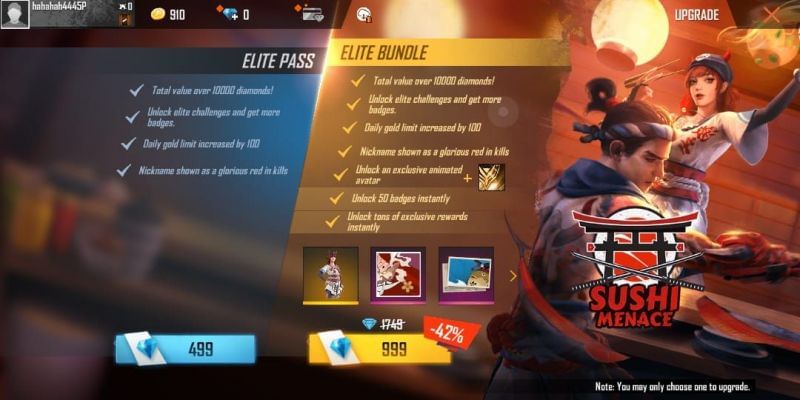 Elite Pass vs Elite Upgrade comparison