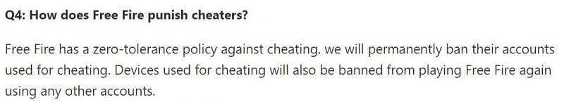 Anti-hack FAQ (Picture Courtesy: ff.garena.com)