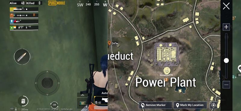 Power Plant location on the map