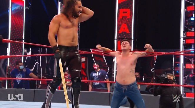 Seth Rollins punished Dominik on RAW this week