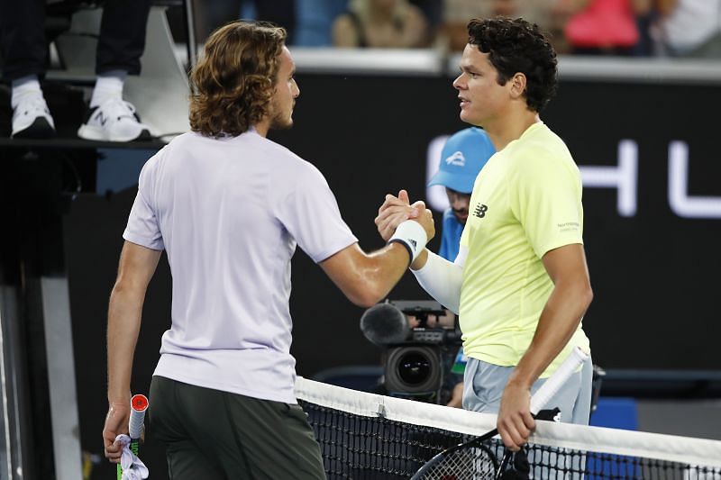 Stefanos Tsitsipas and Milos Raonic