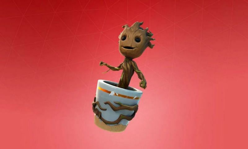 One Marvel Comics character that appears in the new Fortnite season is Groot (Image Credit: Epic Games)