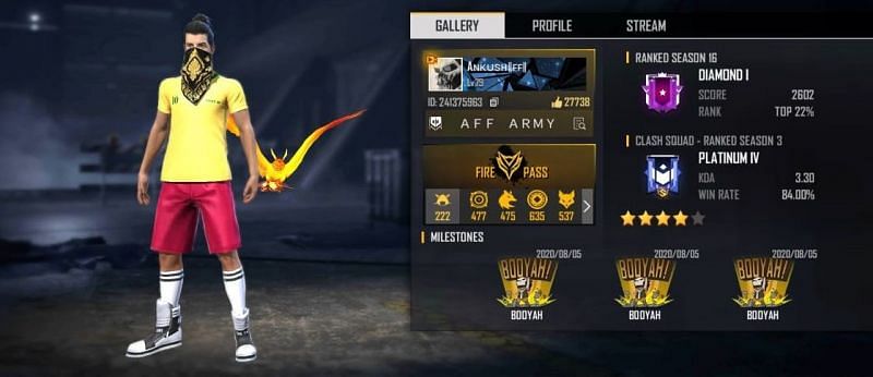 Ankush is one of the most popular Free Fire content creators in India