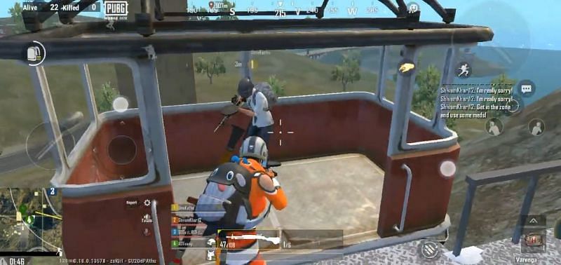 Ropeway car in PUBG Lite