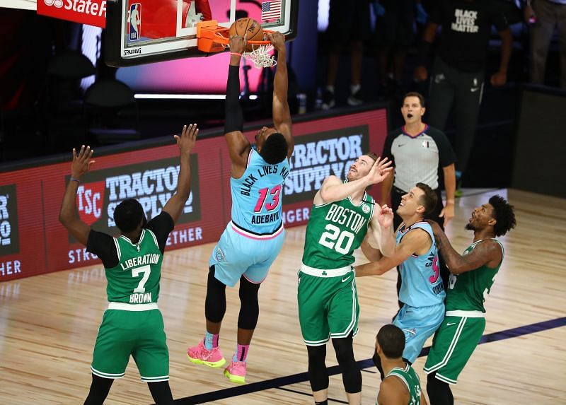The Boston Celtics trailed the Miami Heat for almost the entirety of the game