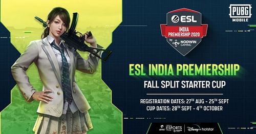 The registration for ESL India Fall Split Starter Cup 2020 has been open for all the titles since 27th August 