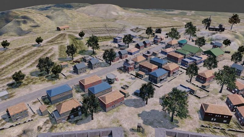 Pochinki in PUBG Mobile (Image credits: Free3D.com)