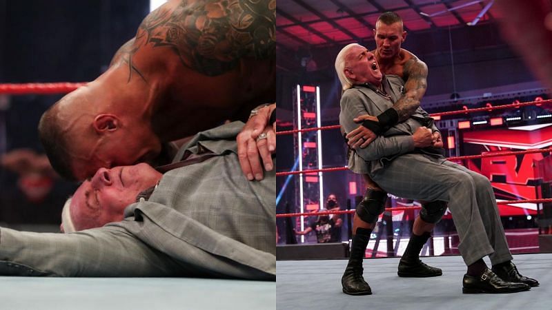 Randy Orton punted Ric Flair on RAW. 