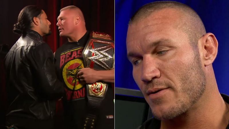 Roman Reigns and Brock Lesnar; Randy Orton