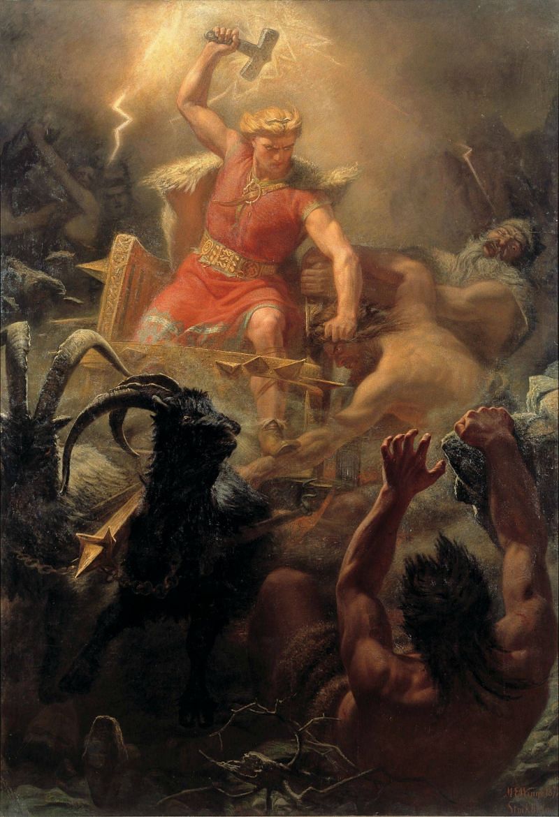 Practically identical. (Thor&#039;s Fight with the Giants by &nbsp;M&aring;rten Eskil Winge, 1872)