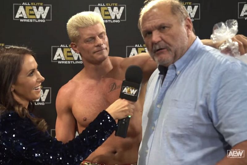Former WWE producer and wrestling legend Arn Anderson with Cody Rhodes