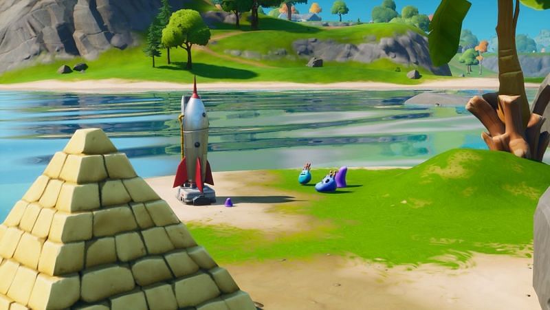 Rocket location in the coral buddies secret challenge in Fortnite