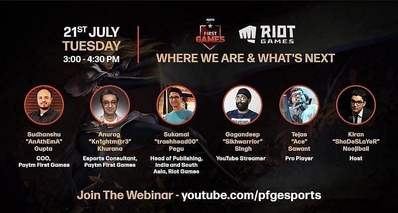 All the panellists in the webinar (Image Credits: Paytm First Games)