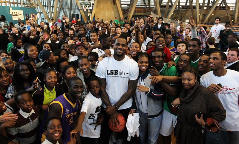 LeBron James at a Nike event