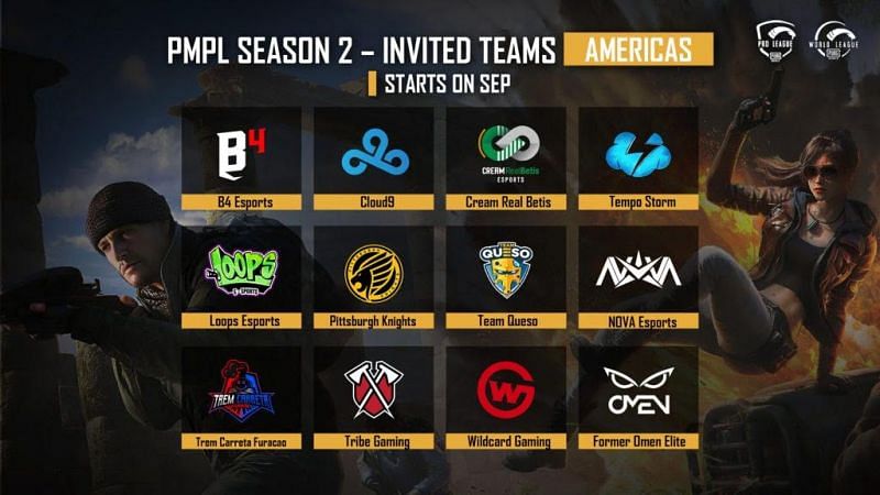 PMPL Season 2 - Invited Teams Americas