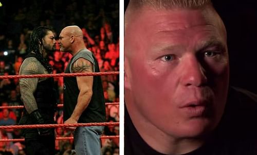 Roman Reigns, Goldberg, and Lesnar