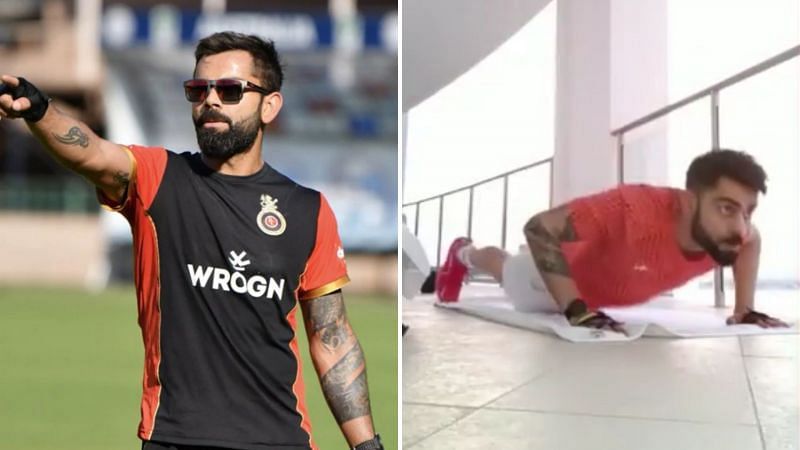 Virat Kohli (R) is making the most of his quarantine prior to IPL 2020