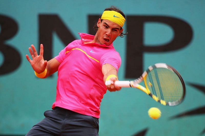 Rafael Nadal prepares to unleash a topspin heavy forehand