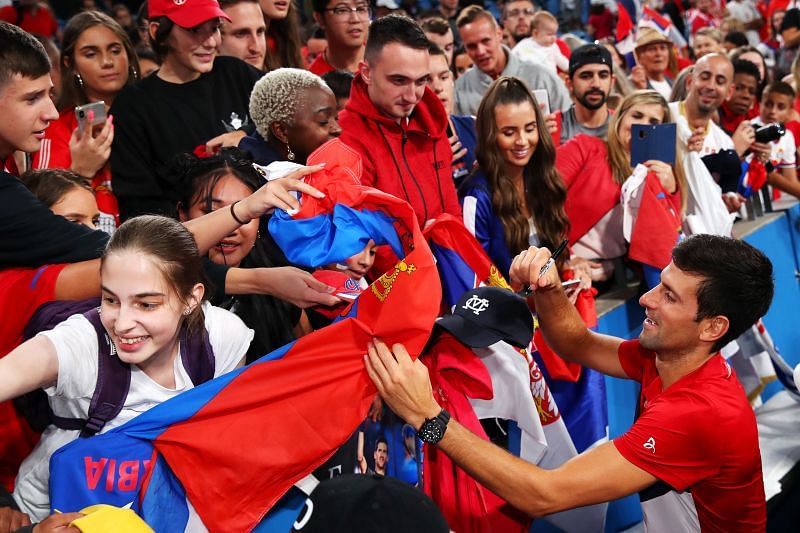 Novak Djokovic has a big fan following wherever he goes