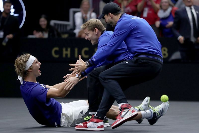 Alexander Zverev beat Kevin Anderson to seal the 2018 Laver Cup for Team Europe