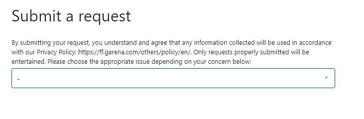 Select the required issue faced