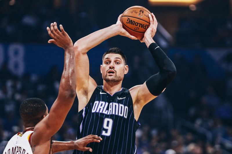 Nikola Vucevic in action for the Orlando Magic