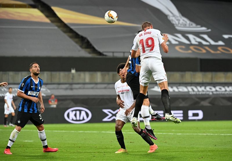 : Luuk de Jong of Sevilla FC scores his team&#039;s second goal during the UEFA Europa League Final&nbsp;