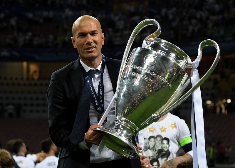 Zidane won the UCL in his first managerial spell at Real Madrid