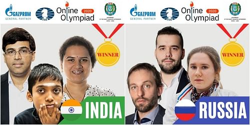 India and Russia are the joint-winners of the Online Chess Olympiad (Image Credit: International Chess Federation / Twiiter)