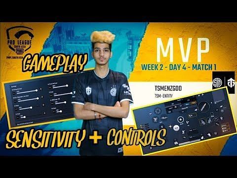 PUBG Mobile: TSM-Entity ZGOD's controls setup and sensitivity settings