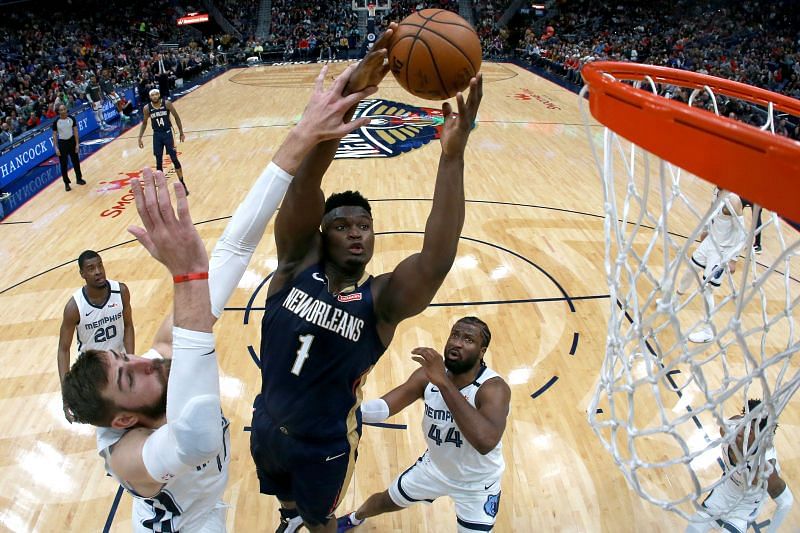 Zion Williamson in action for the New Orleans Pelicans