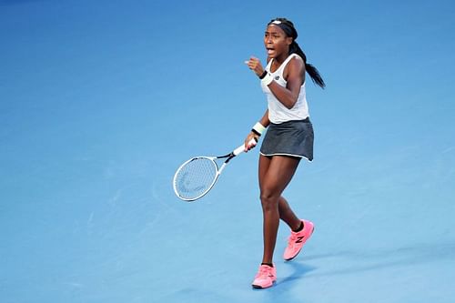 Coco Gauff scored a strong win against compatriot Catherine Dolehide in the opening round.