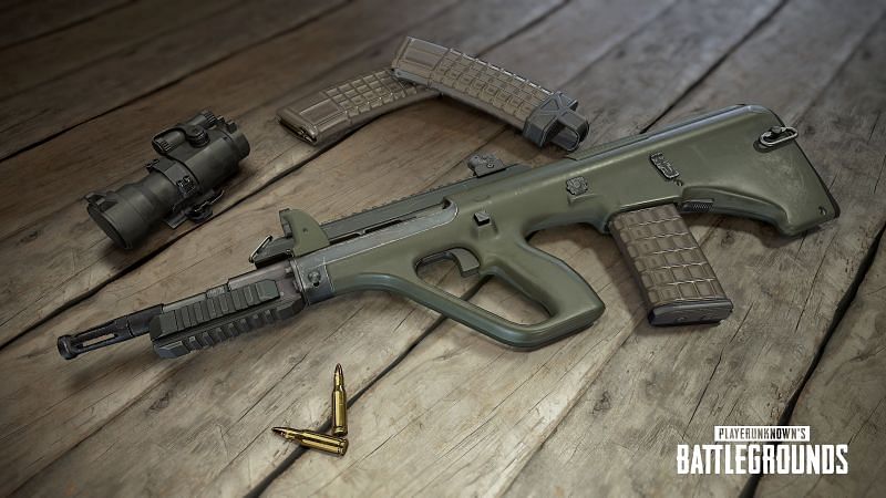 AUG weapon in PUBG Mobile (Image Credit: Pinterest)
