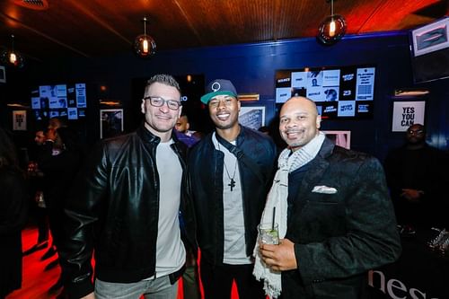 Stipe Miocic (extreme left) At The Royale Party At Bounce Sporting Club In Chicago