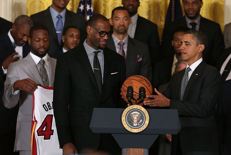 NBA Champions Miami Heat at the White House in 2014