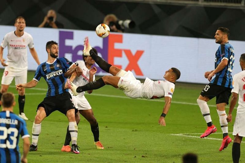 Diego Carlos&#039; deflected overhead kick gave Sevilla the 2020 Europa League title at the expense of Inter Milan.