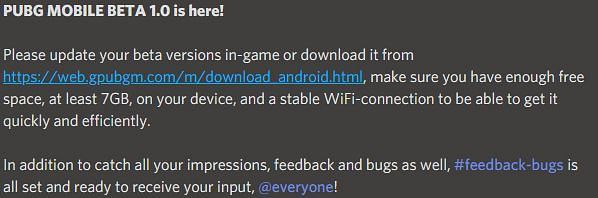 PUBG Mobile 1.0 Beta Update released