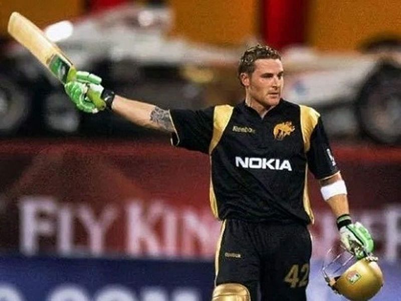 Brendon McCullum and the iconic KKR jersey (Source:Times of India)