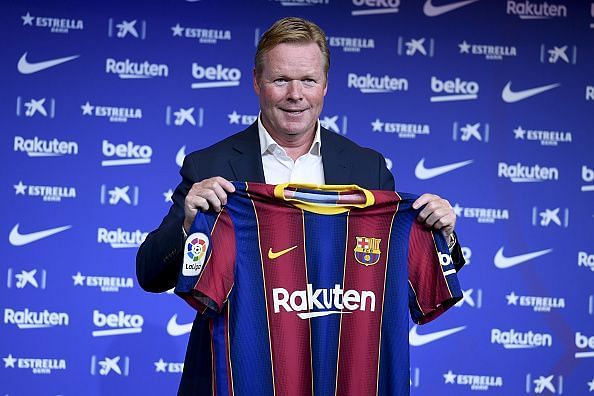 Barcelona unveiled Ronald Koeman as their new manager
