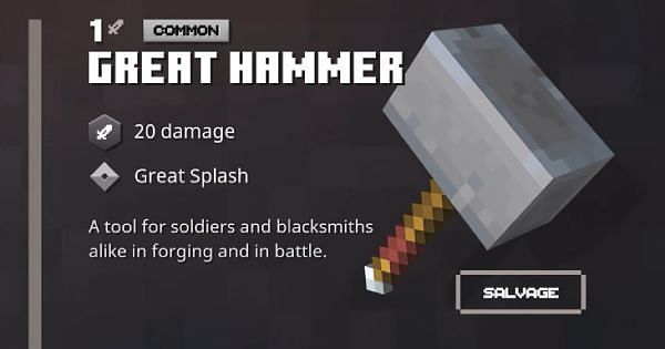 best weapon in minecraft dungeons