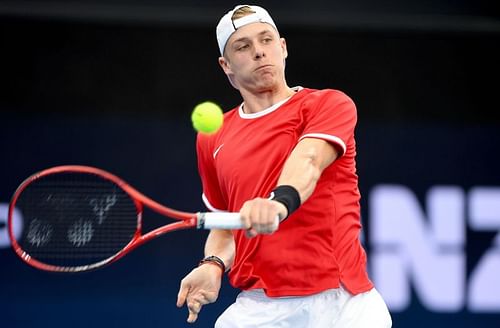 Denis Shapovalov in action at the ATP Cup