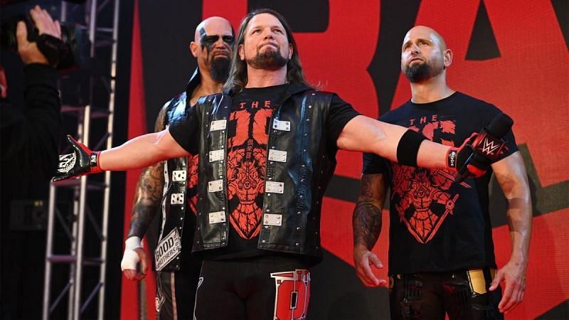 AJ Styles with Luke (Doc) Gallows and Karl Anderson.