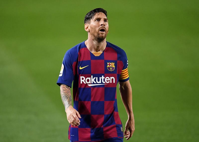 Lionel Messi in Barcelona colours